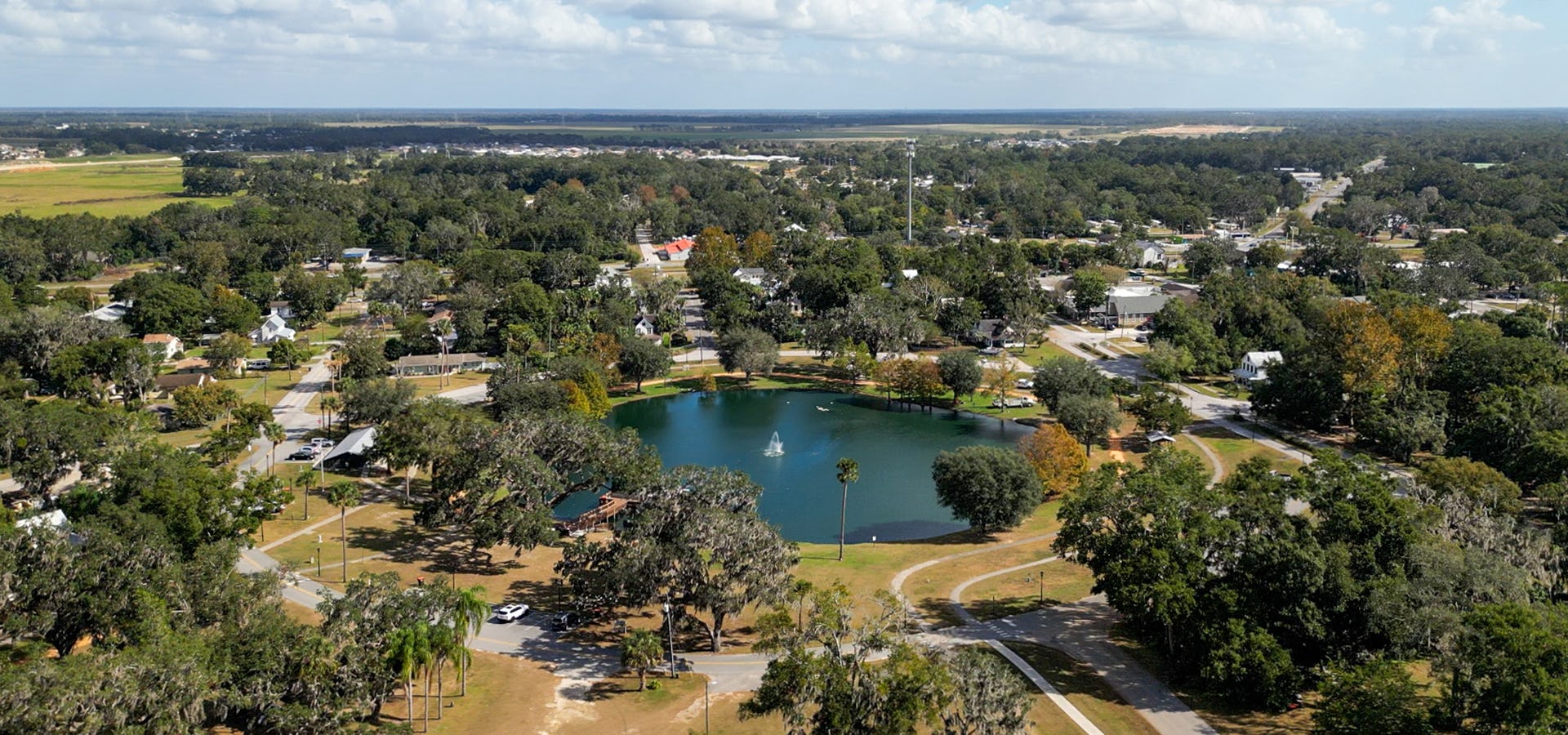 Aerial of Lake Lillian in Belleview